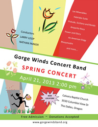 2013 GWCB Spring Concert Flyer